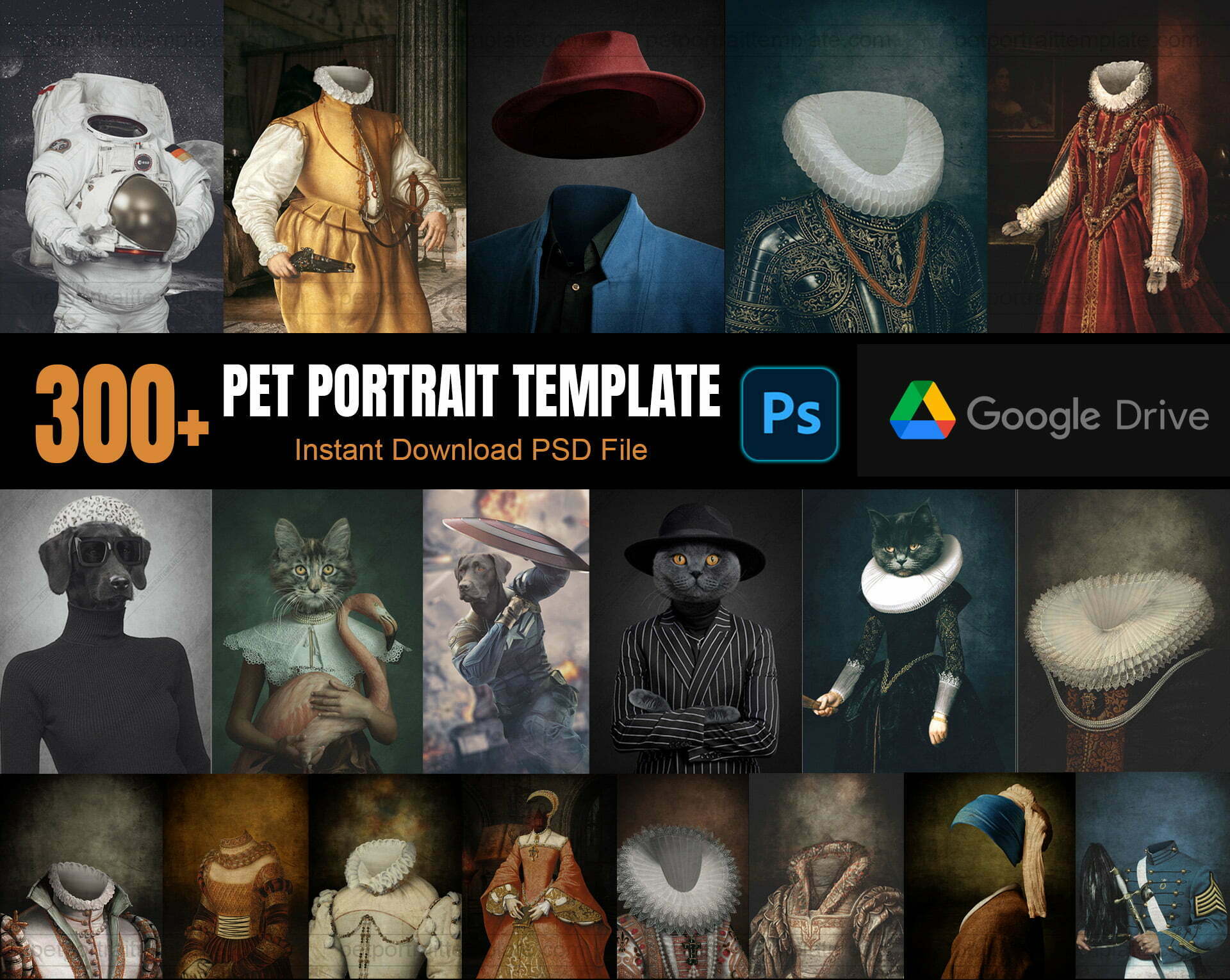 pet portrait template